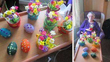 Spring arts and crafts at Leeds care home